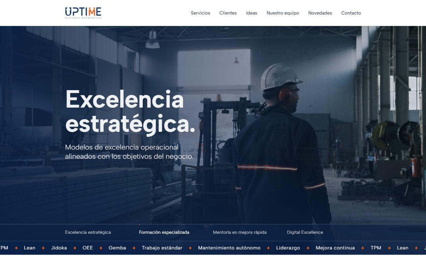 Portada del rediseño propuesto para la web de Uptime